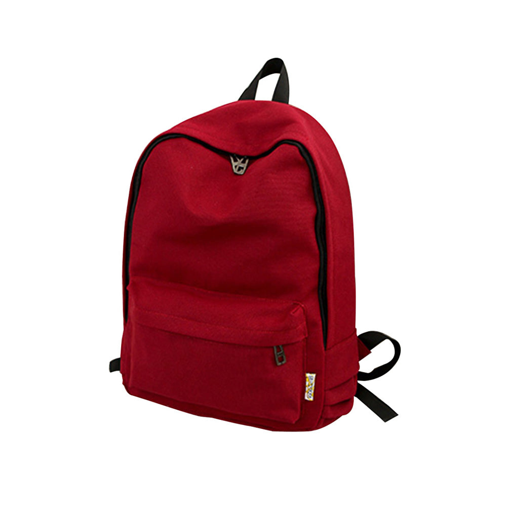 Simple Canvas Students Women Girl Backpack Rucksack School Shoulder Bag Bookbag