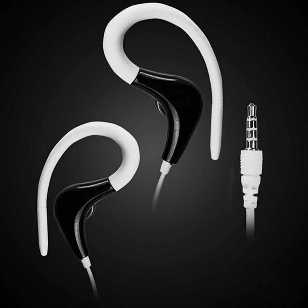 Sport Running Jogging Earphone Earhook Stereo Headphone with Mic for Cell Phone