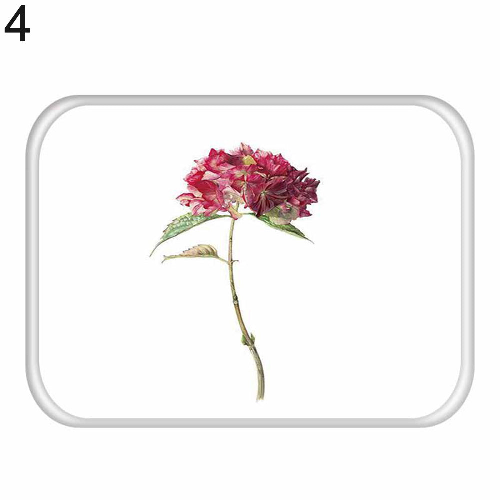 Soft European Style Flower Floral Rug Doormat Bathroom Bedroom Floor Carpet