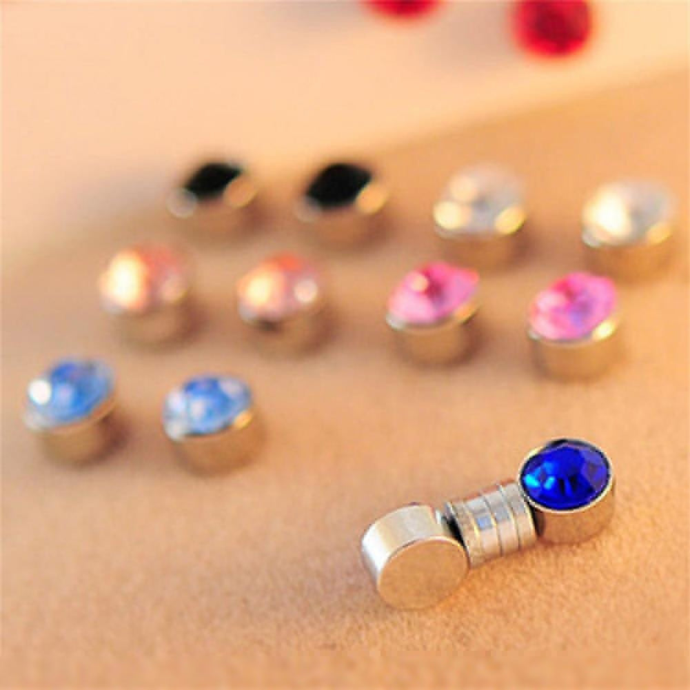 12 Pairs Women Faux Zircon Jewelry Ear Stud Shiny Rhinestone Lady Earrings Set