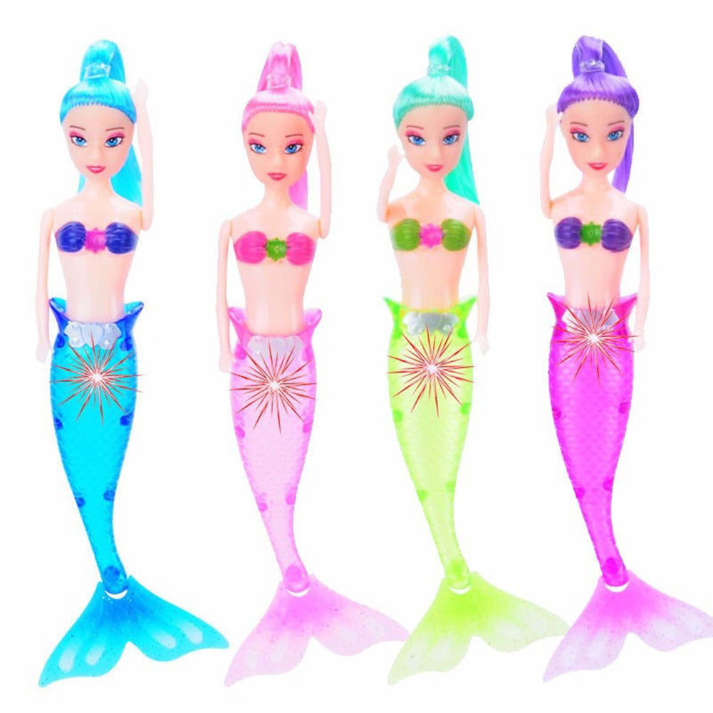 Flash LED Light Swimming Mermaid Princess Educational Doll Kid Girls Toy Gift