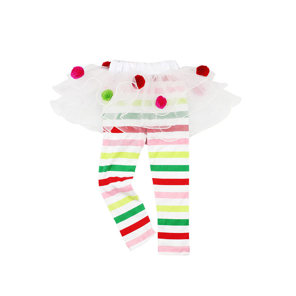 Christmas Kids Baby Girls Reindeer Top Stripe Tutu Pantskirt Set Clothes Outfits