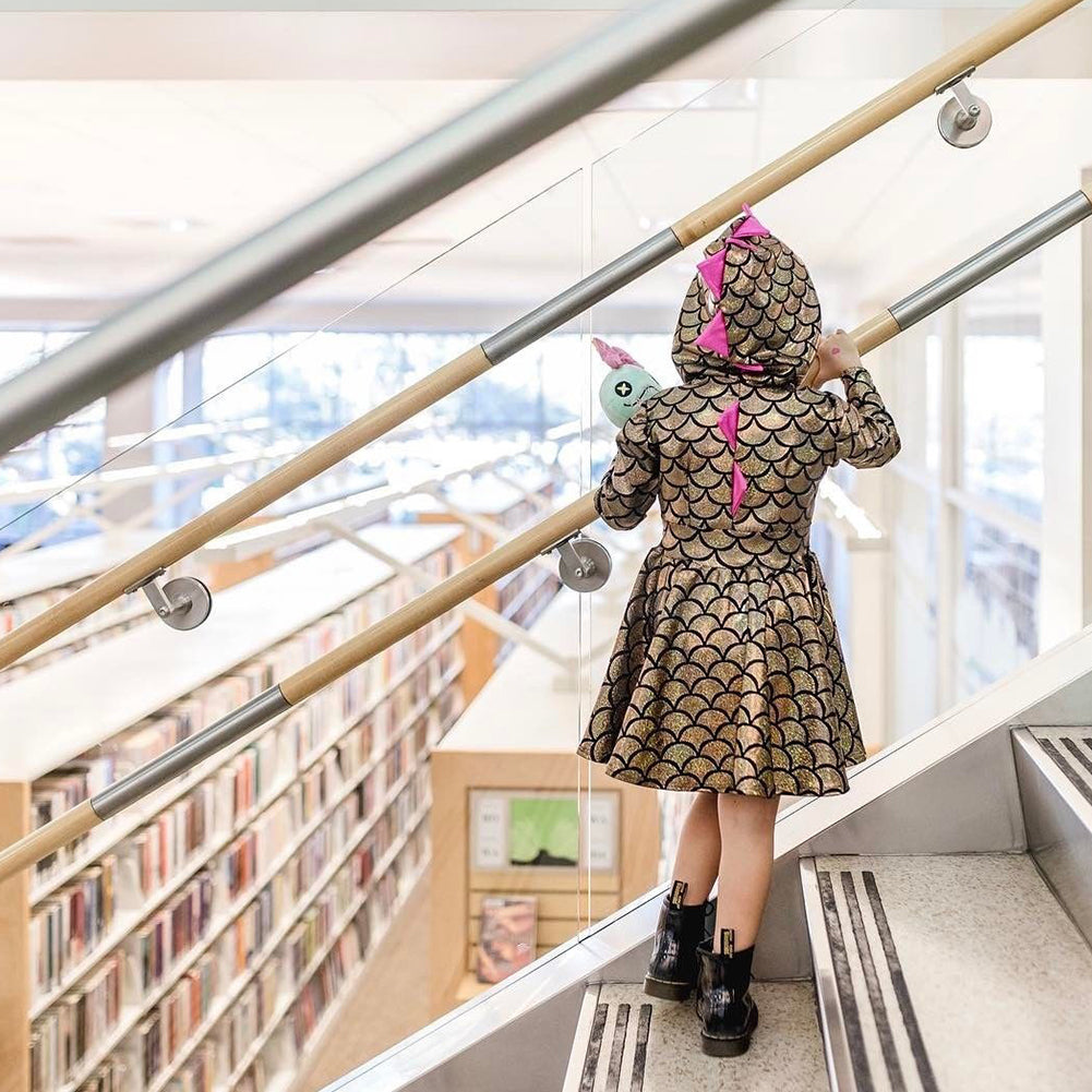 Lovely Dinosaur Baby Girls Hoodie Dress Toddler Cosplay Clothes Outfits Toddler