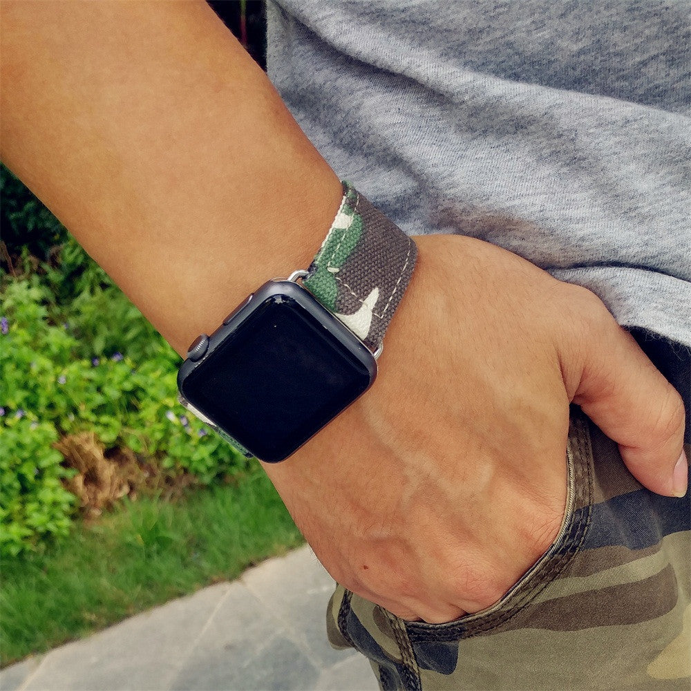 Local store Canvas Watch Band Strap For Apple Watch Series 3/2/1 42MM