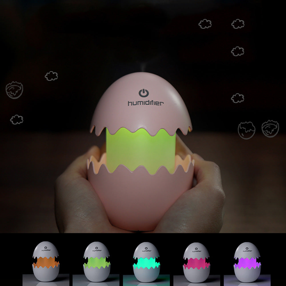 Mini Creative Egg Colors Changing Silent Night Light Household USB Humidifier