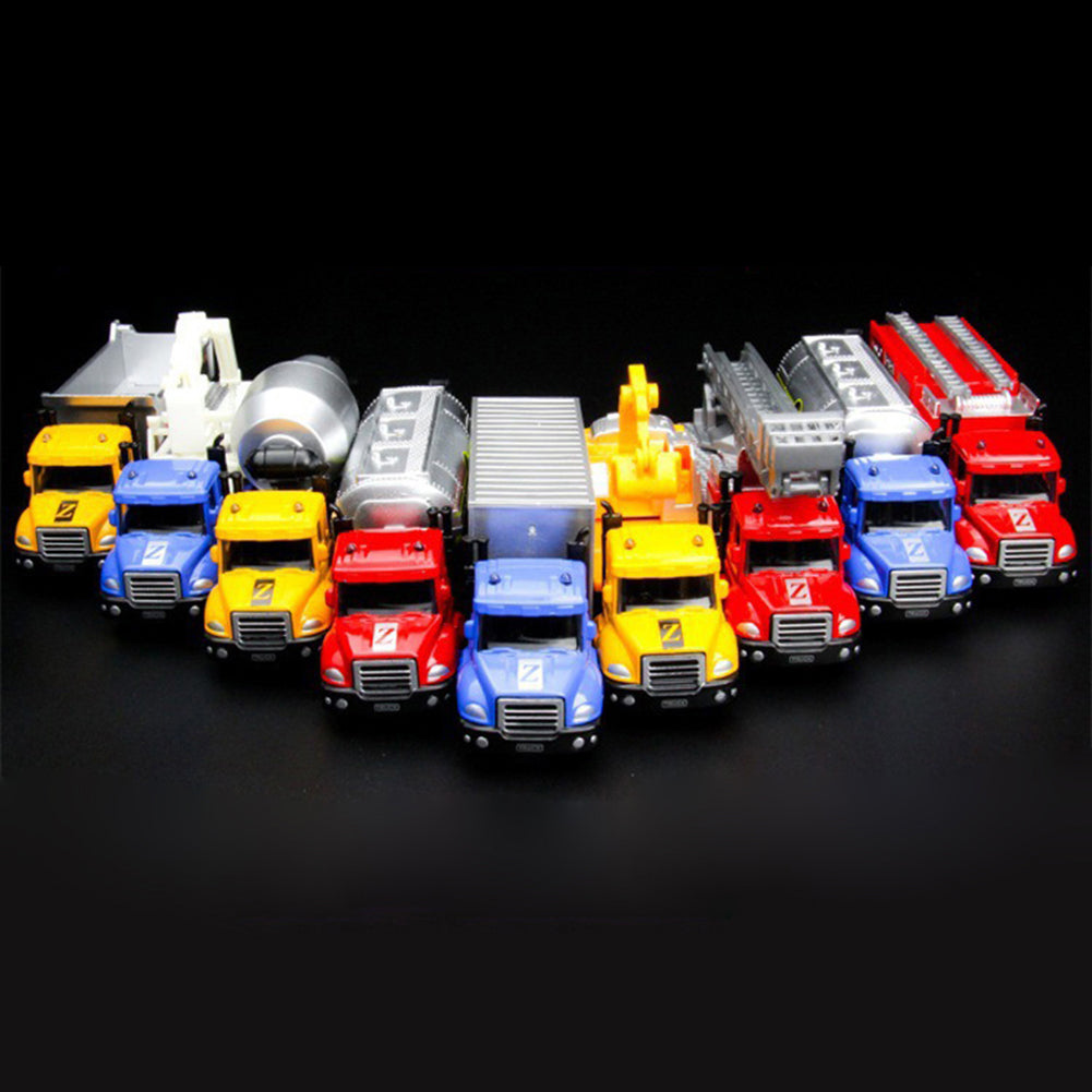 Mini 1:64 Scale Aerial Ladder Fire Truck Simulation Car Model Children Kids Toy