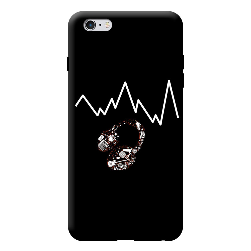 Curved Line Print Touch Screen Flip Full Cover Case for iPhone 6S Samsung S6 S7