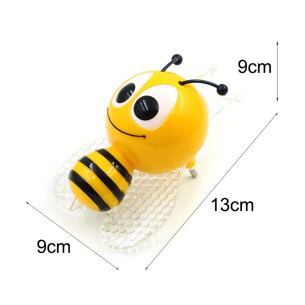Colorful Cute Bee EU Plug LED Wall Night Lamp Light Controlled Kid Bedroom Decor