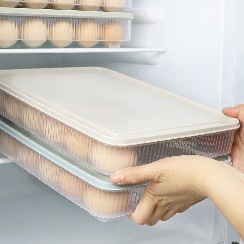 Refrigerator Egg Storage Box 24 Eggs Holder Food Container Plastic Organizer