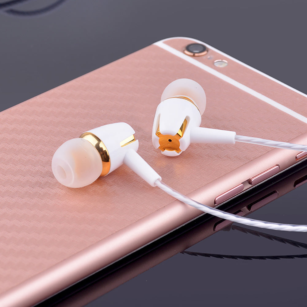 Fashion Threaded Cable Heavy Bass Stereo Music In-ear Headset Earphone with Mic