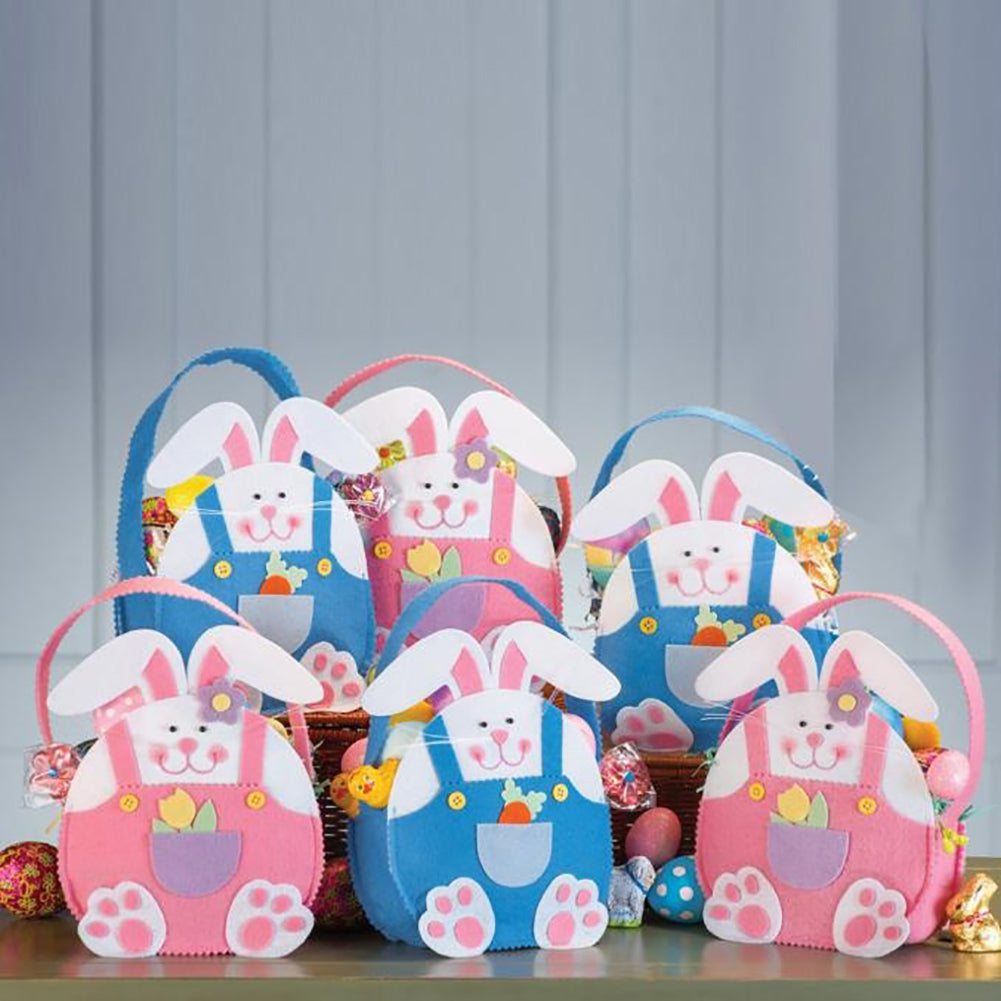 Cute Cartoon Rabbit Bunny Easter Gift Candy Cloth Bag Basket Party Accessory