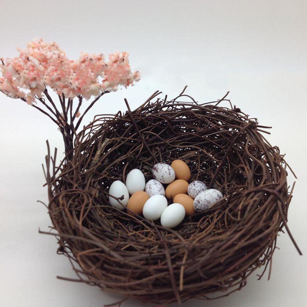 12/10/8/6 cm Vine Bird Nest House Home Decoration Craft Photo Prop Ornament