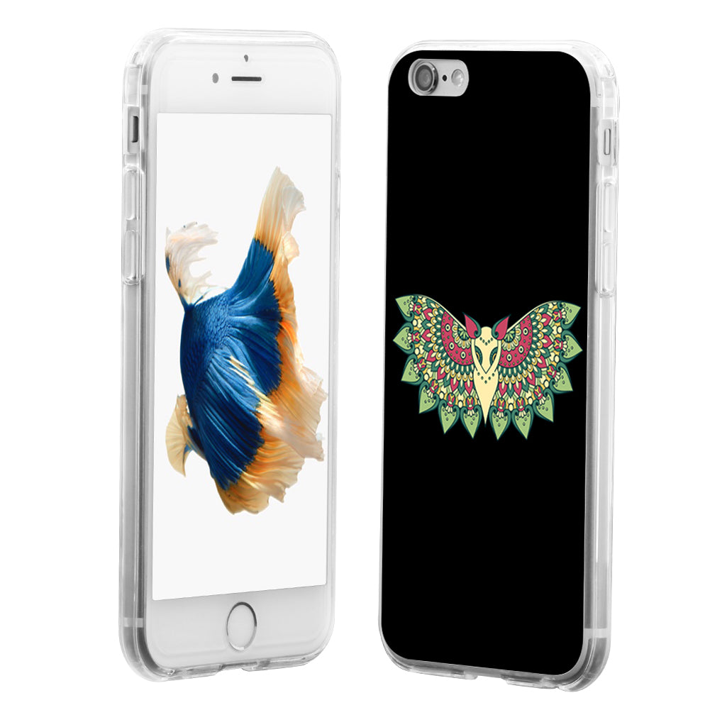Multicolor Flying Owl Print Hard Back Case for iPhone 5C 6S 7 Samsung Galaxy S7