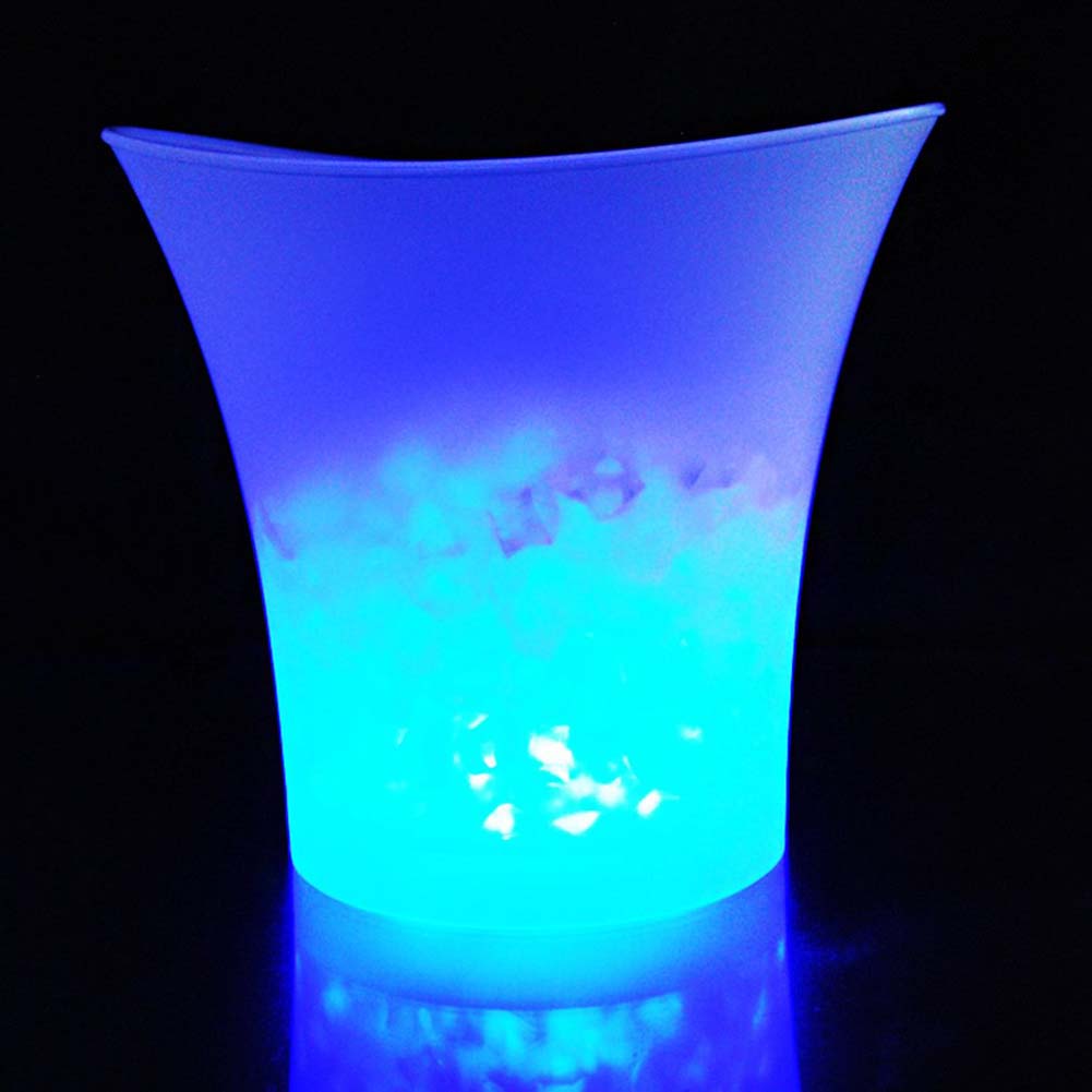 5L Waterproof LED Light Up Champagne Beer Ice Bucket for Bar Night Party KTV