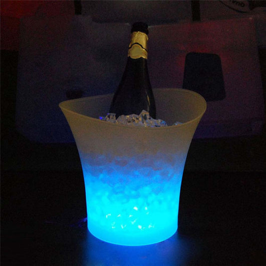 5L Waterproof LED Light Up Champagne Beer Ice Bucket for Bar Night Party KTV
