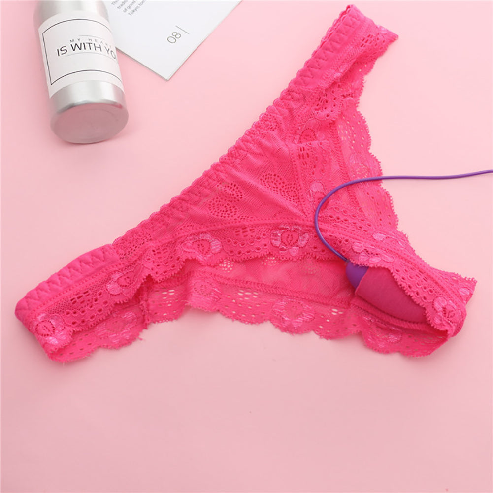 Sexy See-through Women Panties Flower Lace G-String Solid Color Underwear Briefs