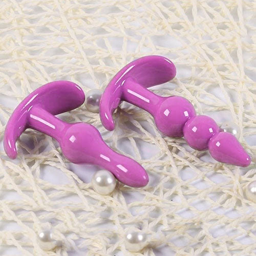 4 Pcs Soft Butt Plugs Adult Product Beads Shape Anal Plug Massager Mini Sex Toy