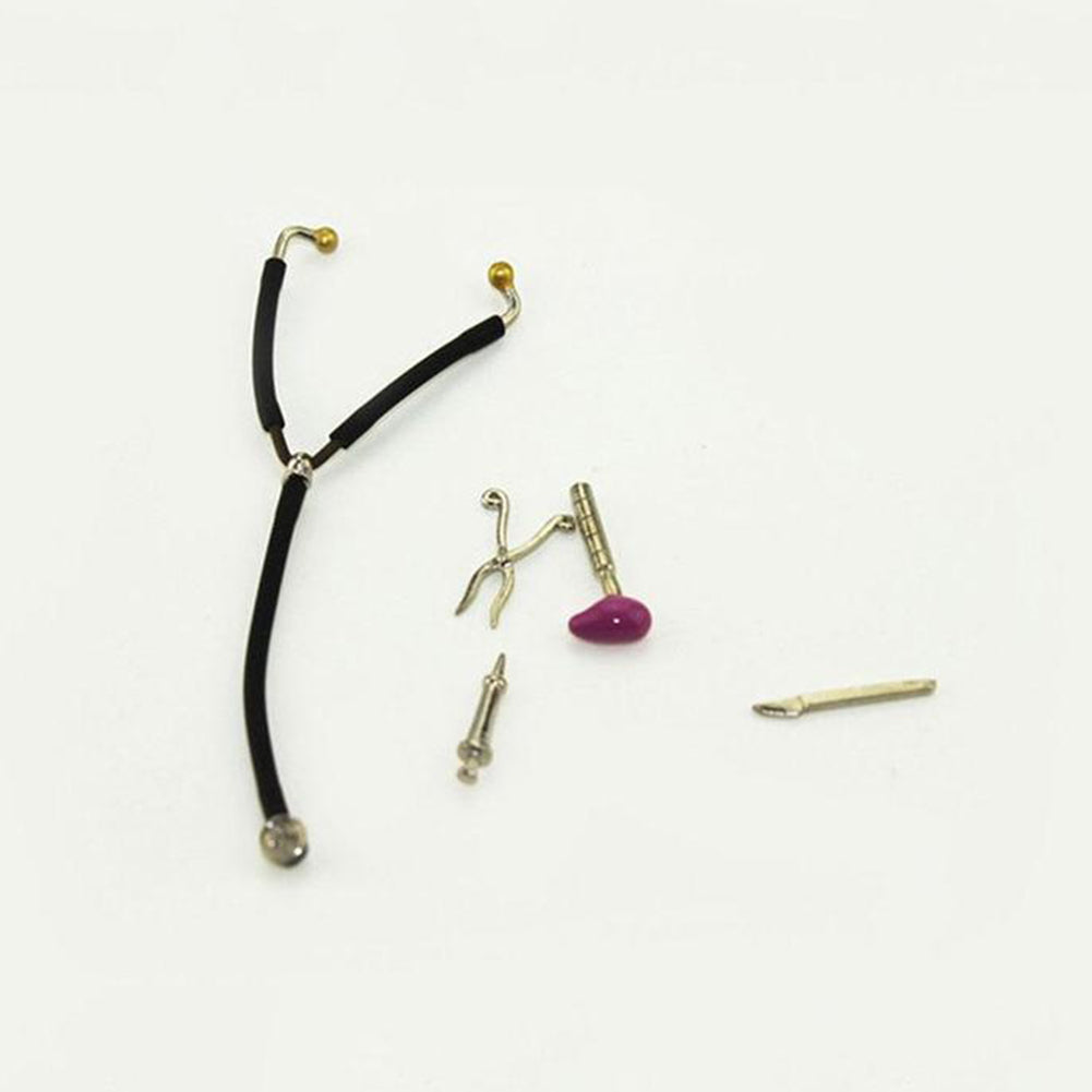 Cute Miniature Alloy Medical Equipment Set Dollhouse Accessories 1:12 Model