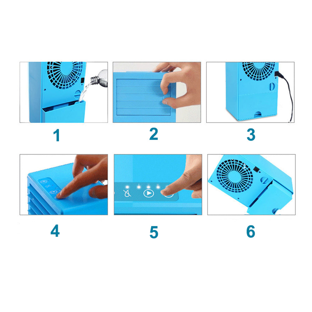 Creative Desktop Fan Quiet Small Evaporative Air Conditioner Cooler Humidifier
