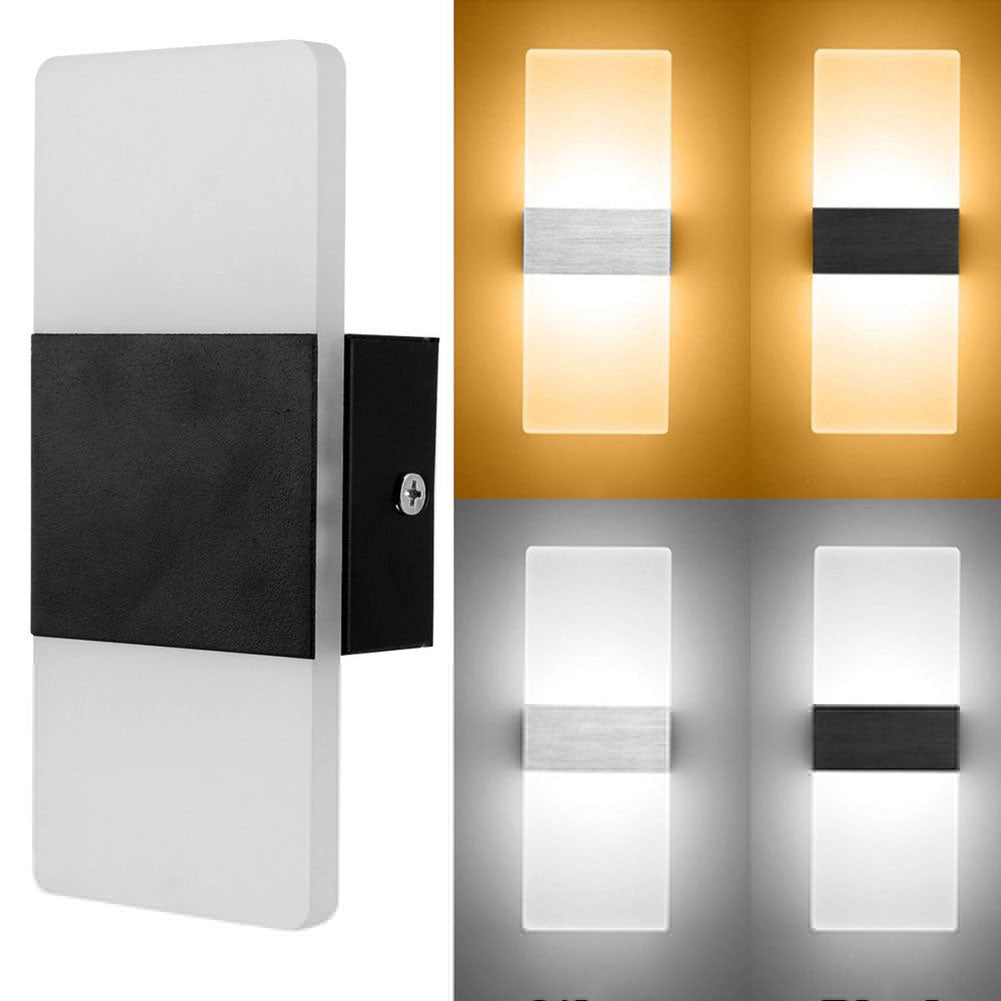 Modern 3W Rectangular Acrylic LED Wall Sconces Light Bedside Decoration Lamp