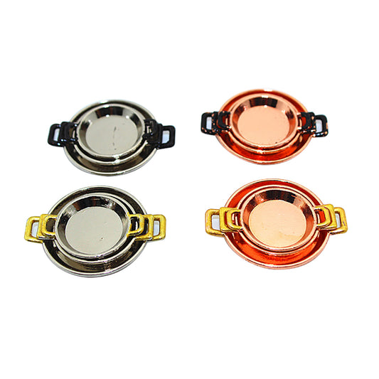 3Pcs Mini Plate 1:6 1:12 Simulation Model Toy Dollhouse Accessories Home Decor