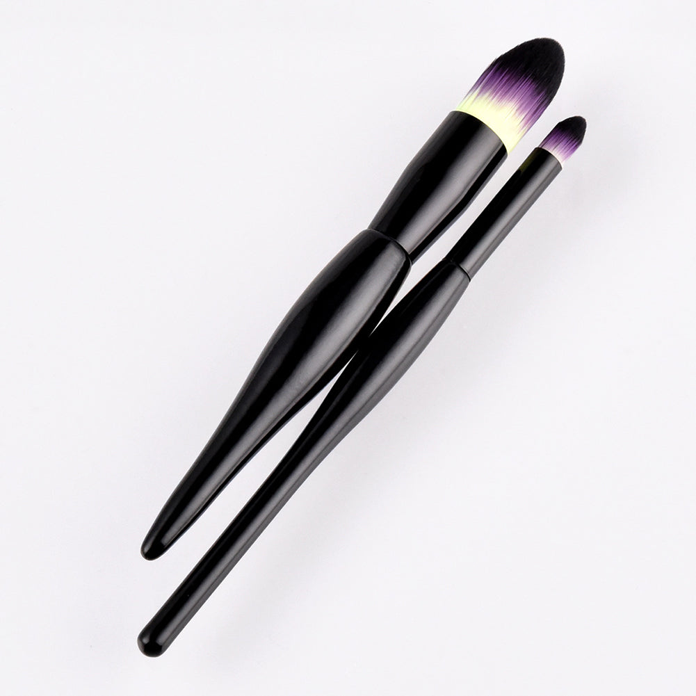 2Pcs Professional Foundation Powder Eyeshadow Eyeliner Lip Makeup Brushes Set
