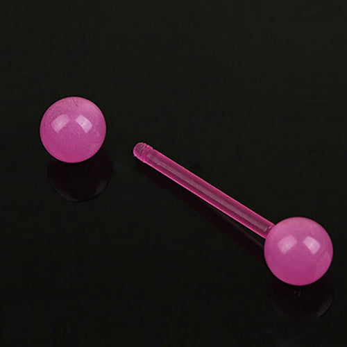 Women's Fashion Punk Glow Luminous Tongue Nose Studs Body Piercing Ball Barbells