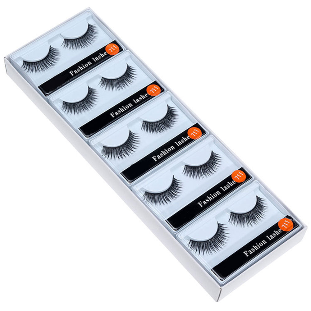Women 1 Pair Fiber Soft Long Natural Thick Makeup Eye Lashes False Eyelashes