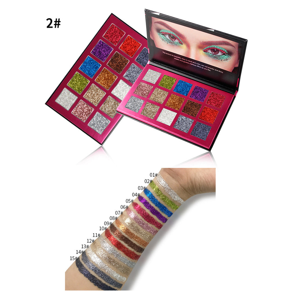 15 Colors Eye Shadow Makeup Flash-powder Eyeshadow Palette Cosmetic Beauty Tool