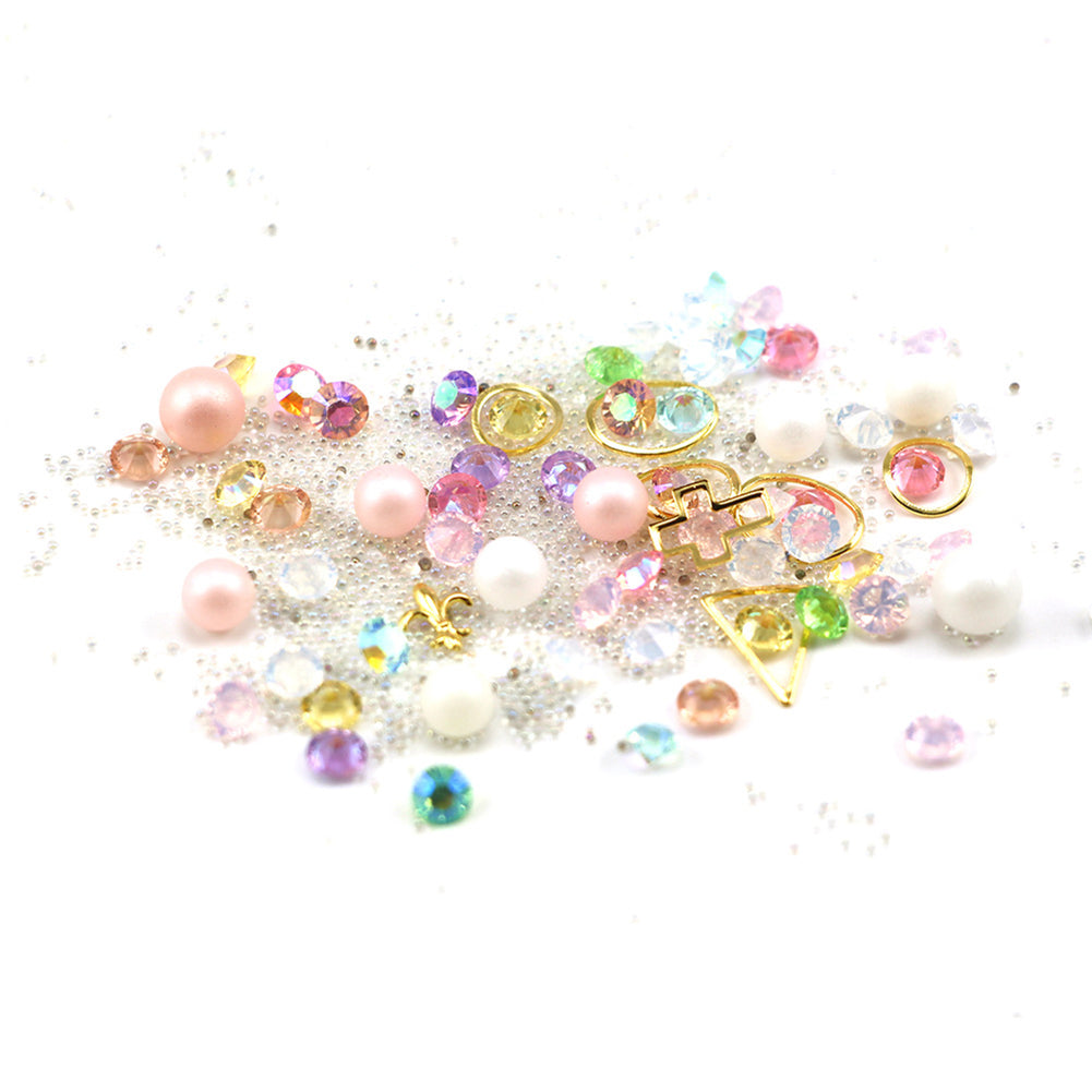 Mini Faux Pearl Rhinestone Stone Nail Art Decoration Salon DIY Manicure Tool
