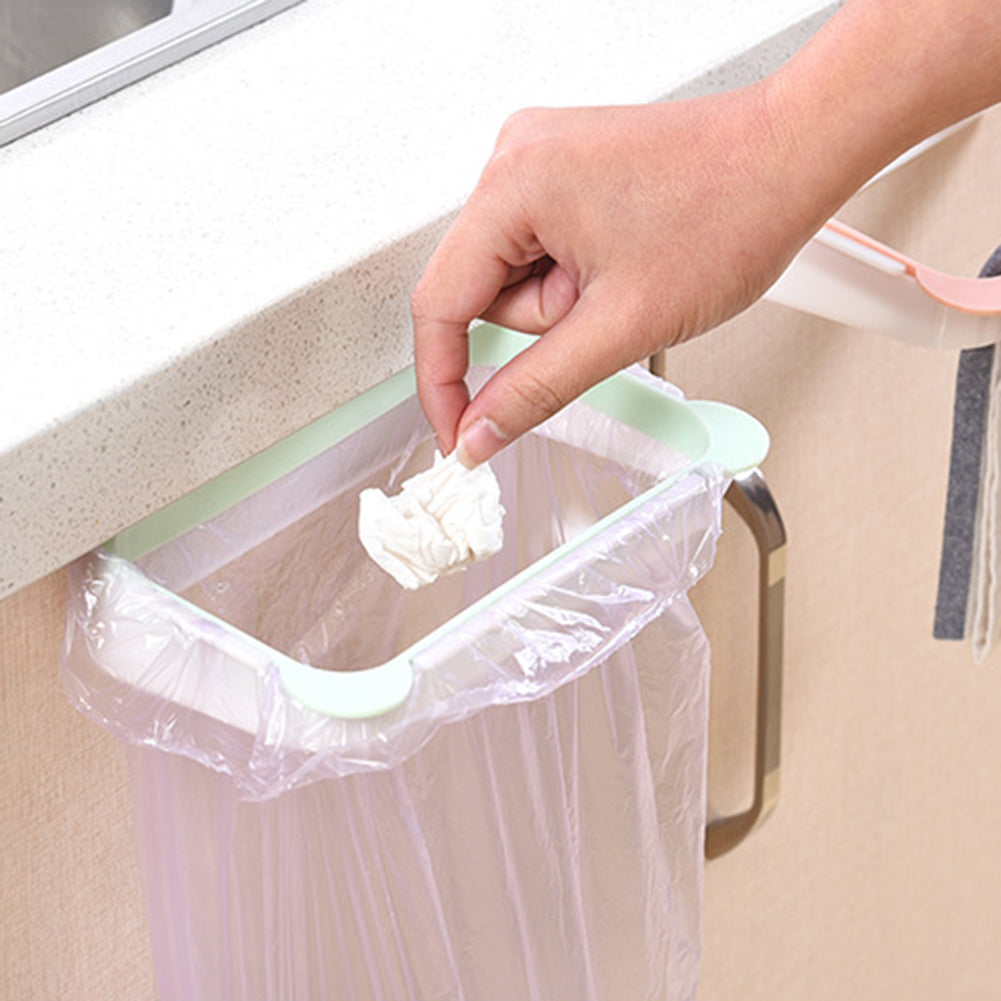 Practical Kitchen Trash Rubbish Bag Holder Garbage Storage Rack Cupboard Hanger