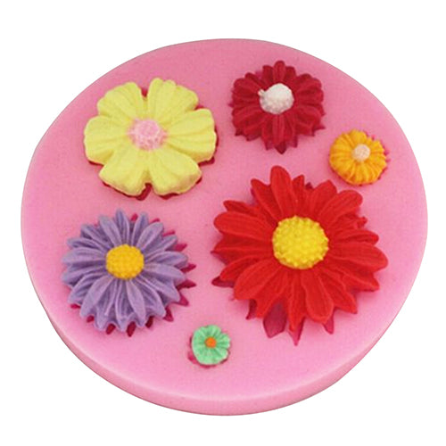 3D Flower Fondant Cake DIY Mold Silicone Mould Sugarcraft Baking Decorating Kit
