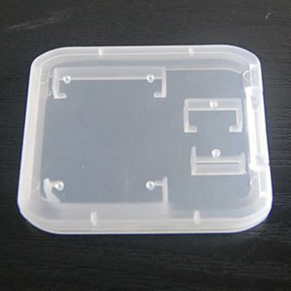 5 Pcs Clear Plastic Memory Card Case SD TF Card Storage Box Protection Holder