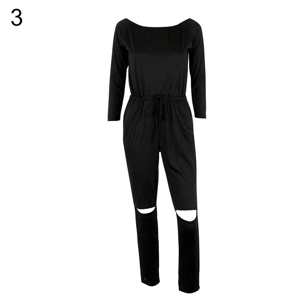 Sexy Clubwear Bodycon Solid Color Off Shoulder Jumpsuit Romper Long Trousers