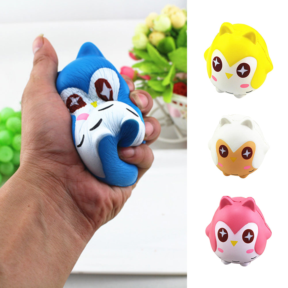 Lovely Cartoon Owl Soft Squeezing Toy Slow Rising Stress Reliever Desktop Decor