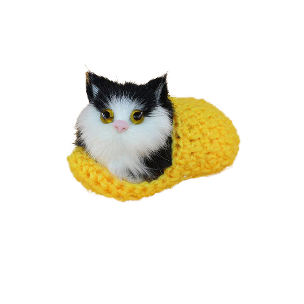 Kids Toy Cute Cat Slippers Sounding Simulation Plush Animal Decor Xmas Gift