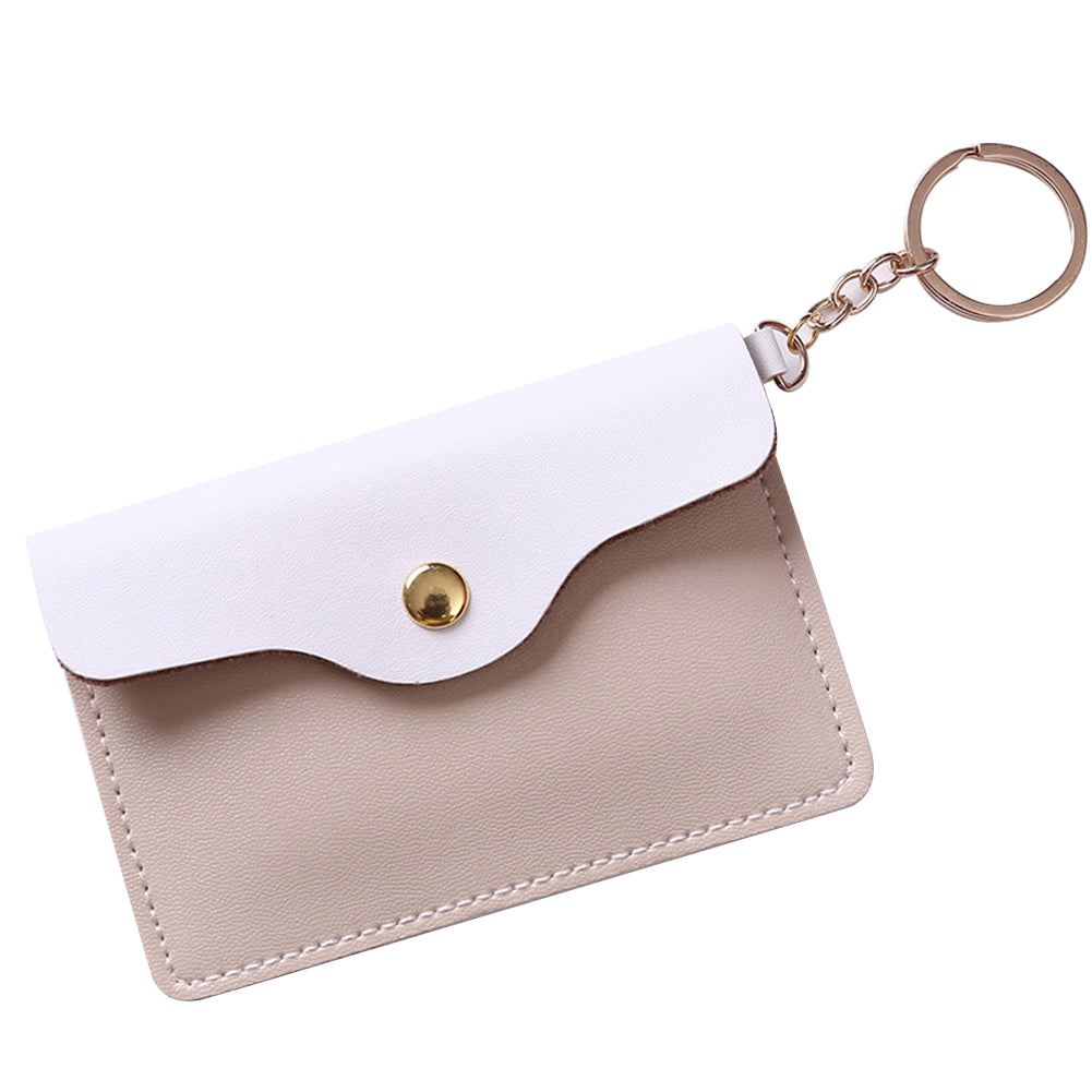 Lovely Faux Leather Women Girls Coin Purse Card Bag Mini Wallet with Keyring