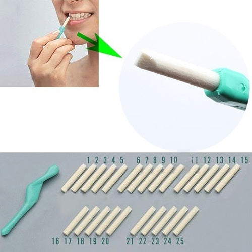 25Pcs Cleaning Eraser Whiten Peeling Teeth Tooth Dental Stick Oral Care Tool