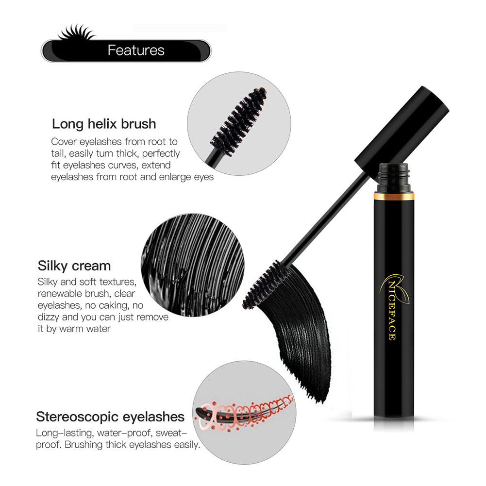 Women Eyelash Extension Black Thick Eye Makeup Beauty Mascara Cosmetic Gift