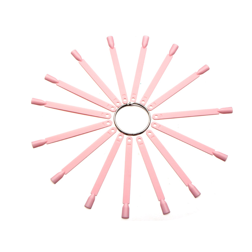 50Pcs Nail Art Polish Gel Design Display Palette Color Chart with Ring Handle