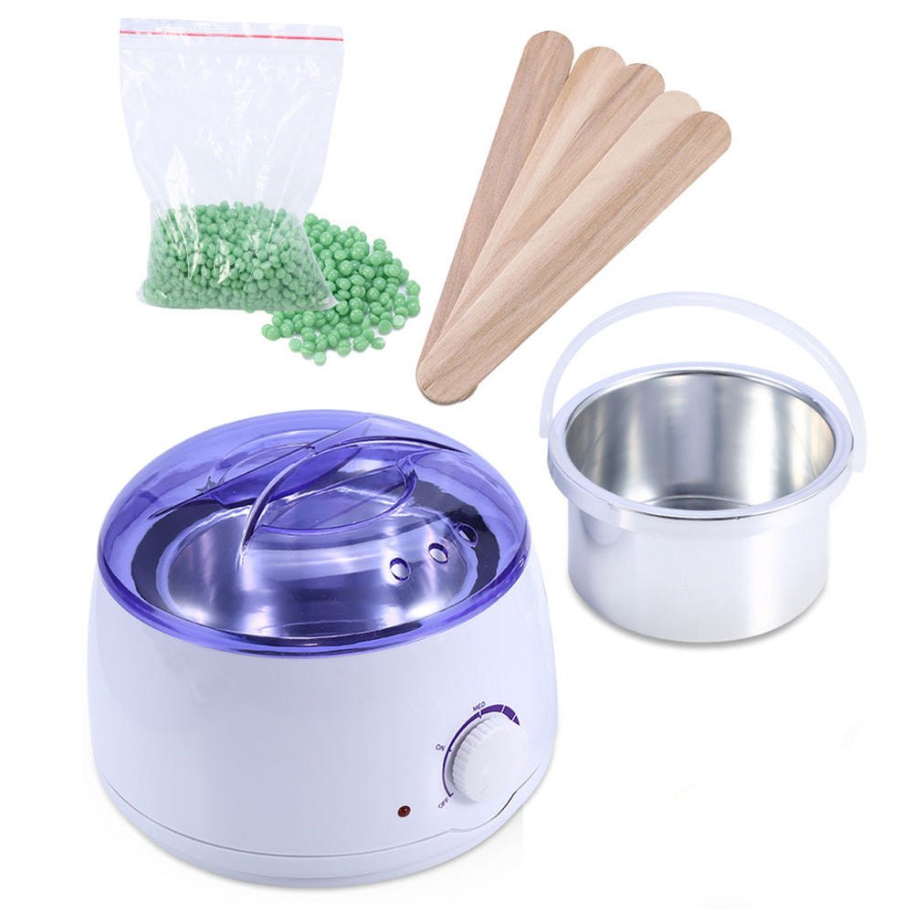 Pro Wax Kit Heater Pot Salon Waxing Hair Removal +100g Wax Bean+5Pcs Sticks