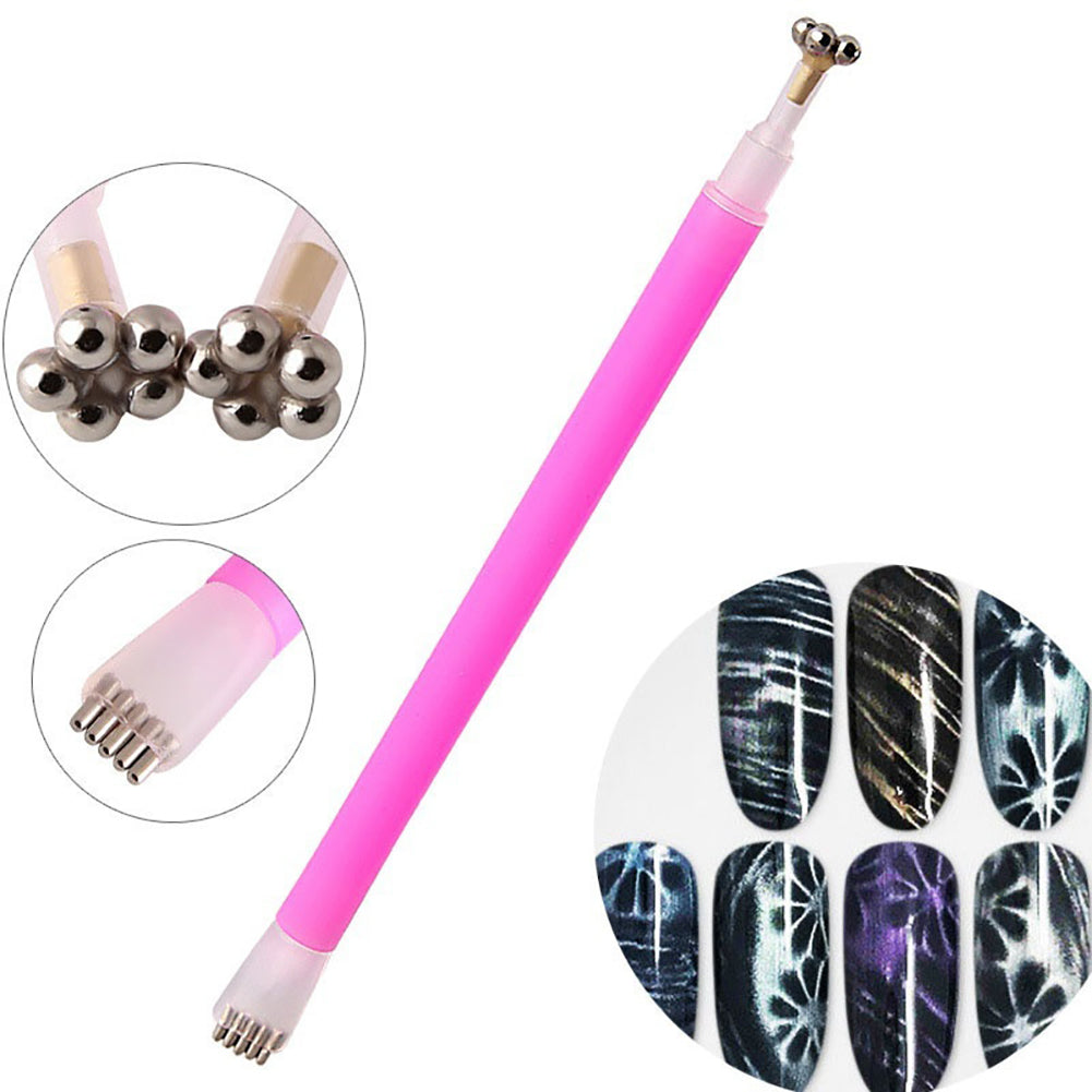 Nail Art Cat Eye Flower Stripe Magnetic Pen DIY 3D Polish UV Gel Manicure Tool