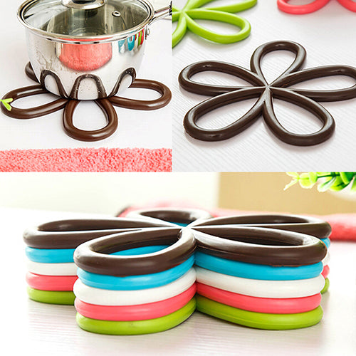 New Flower Shape PVC Anti-Slip Table Insulation Mat Heat Pad Kitchen Placemats