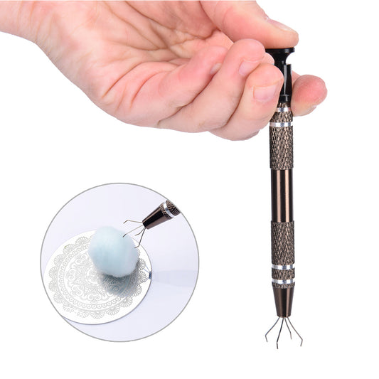 Manicure Saver Cotton Claw Clean Template Nail Stamping Plates Tool Art Set