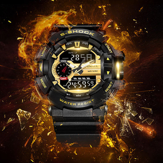 Fashion Men Sport Waterproof Shockproof Dual Display LED Digital Wrist Watch