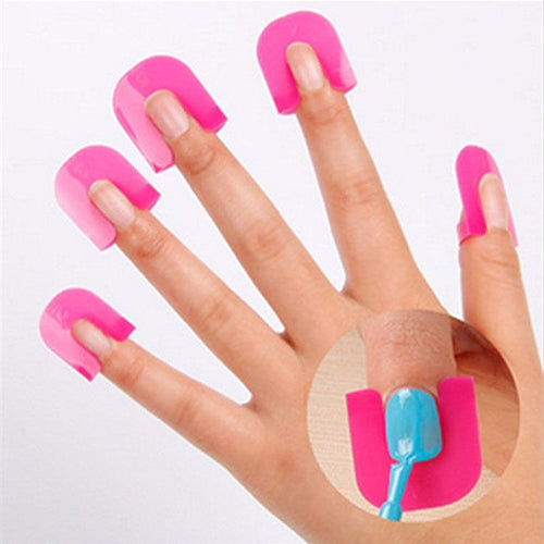 26 Pcs Nail Polish Edge Anti-Flooding Template Clips + 1 Pc Sticker Tool Set
