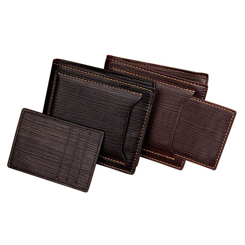 Men's Faux Leather Bifold Credit Card Slots Wallet