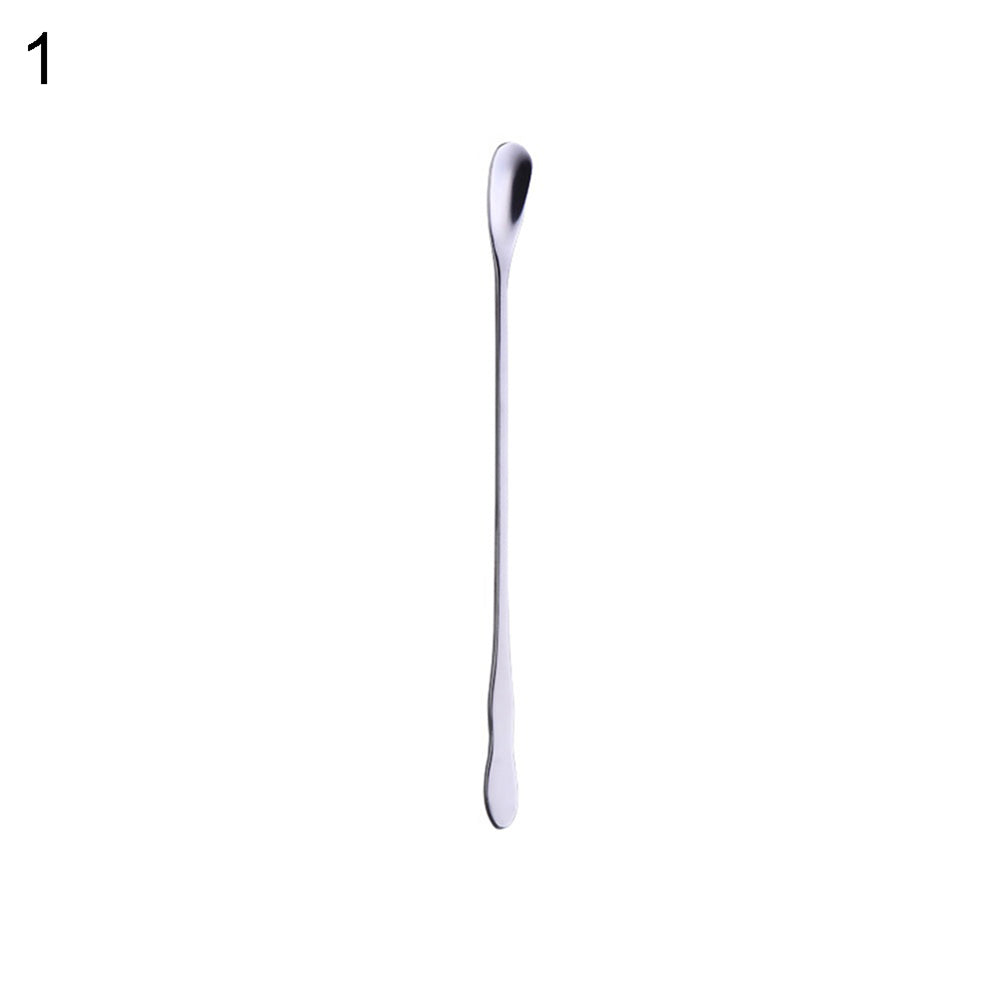 Stainless Steel Gourd Handle Ice Cream Dessert Scoop Coffee Drink Stir Spoon