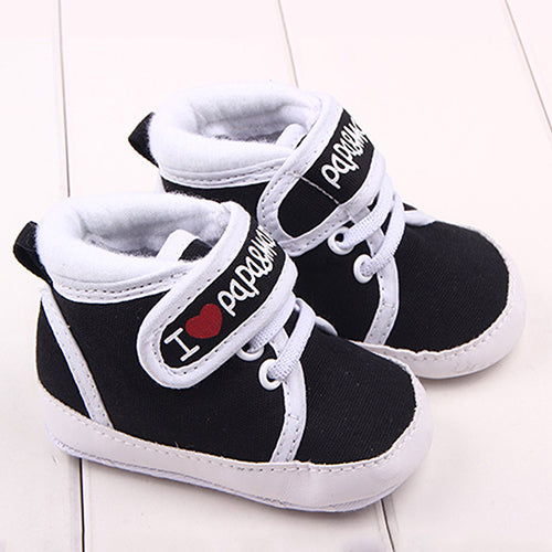 Toddler Baby Boys Girls I Love Papa Mama Letter Print Prewalkers Sneakers Shoes