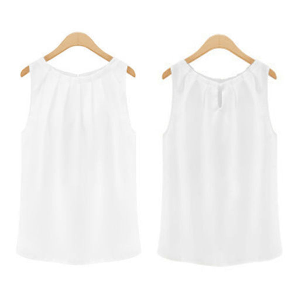 Fashion Women Summer Loose Sleeveless Casual Tank T-Shirt Blouse Tops Vest Solid